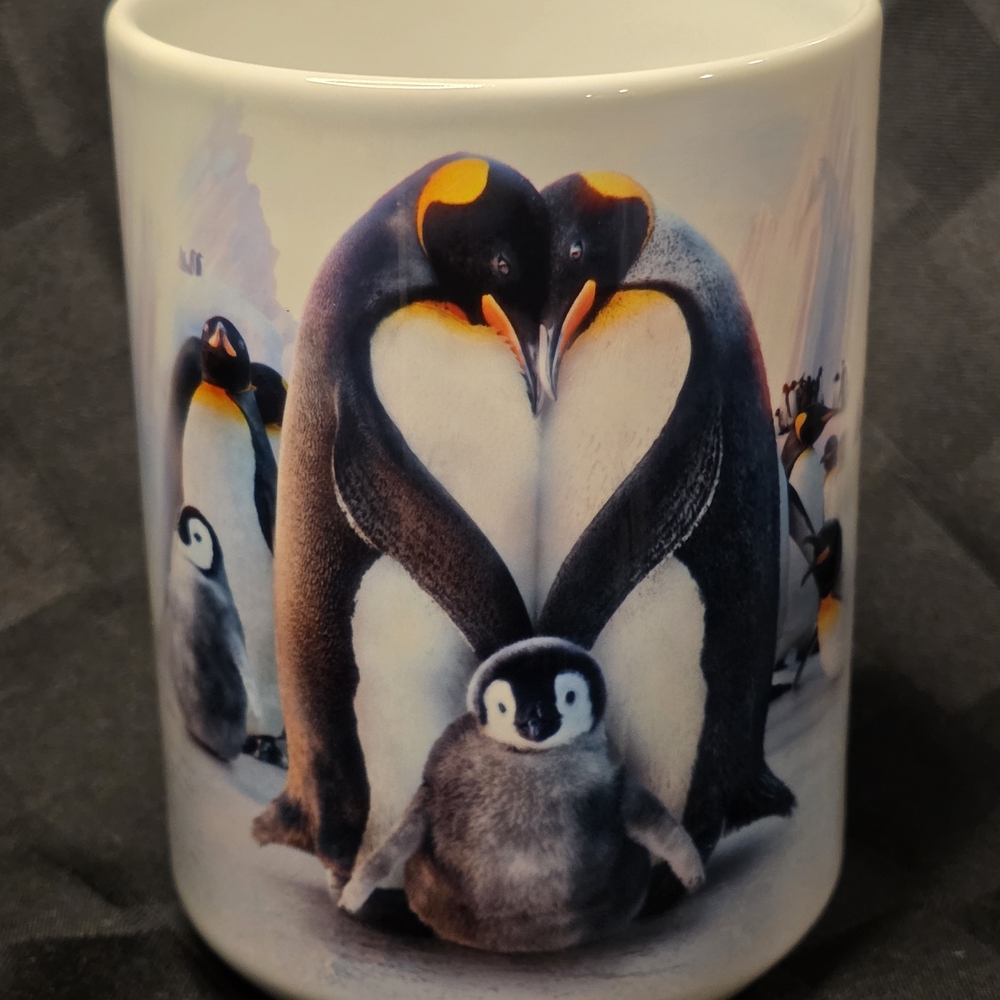 Penguin Family /Penguin Heart Mug 14 Oz By Orca Coatings